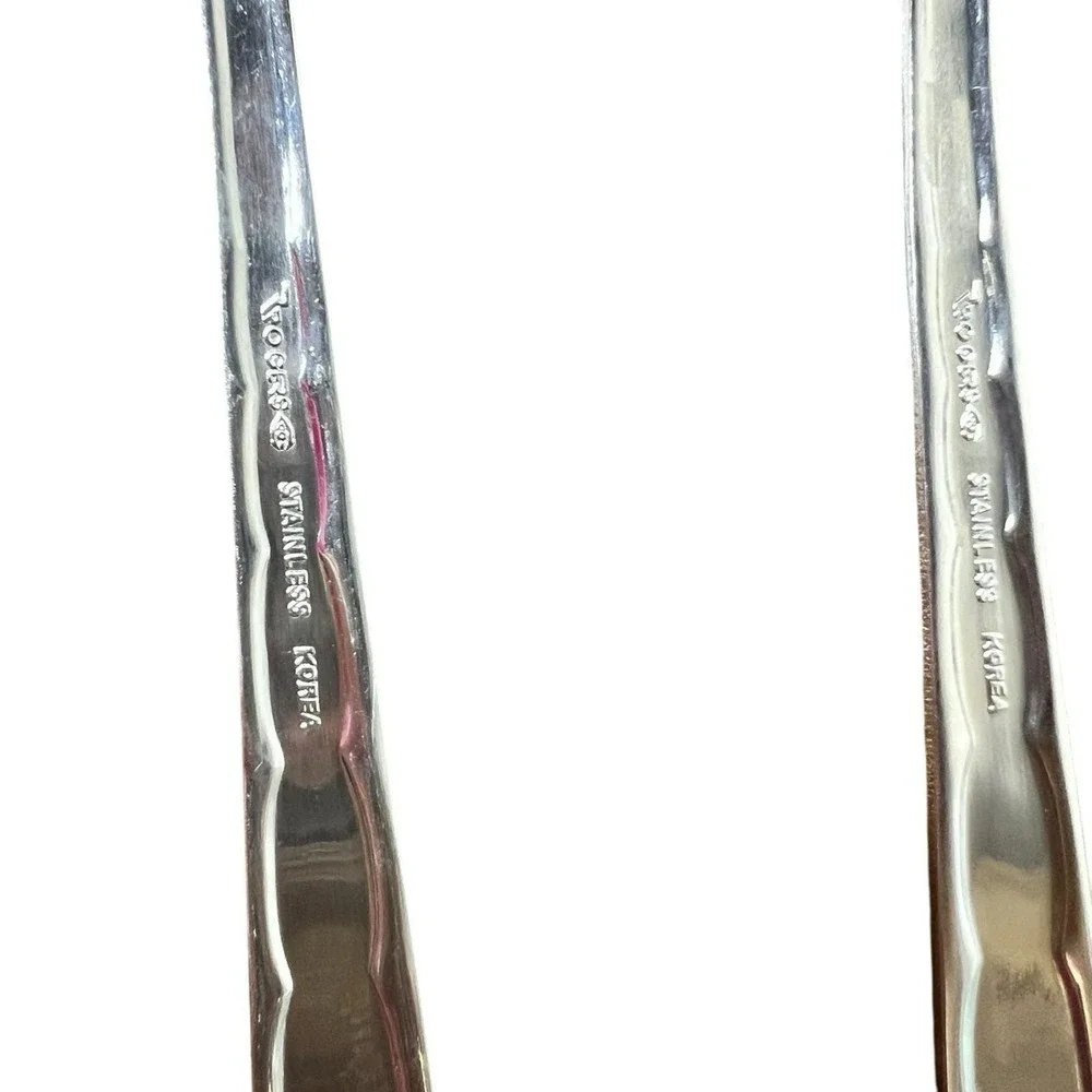 Rogers Spoon Fork‎ Stainless Swagger Pattern • 2pc Salad Serving Set